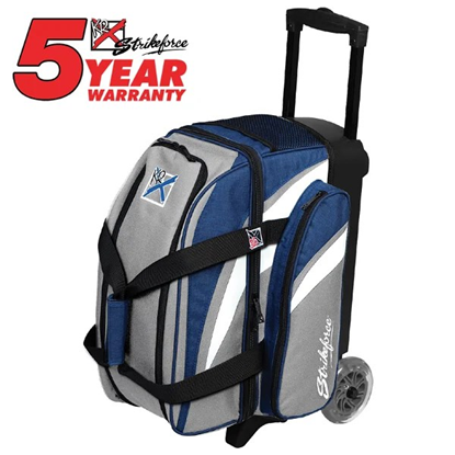 Picture of KR Cruiser 2 Ball Double Roller Grey Navy Bowling Bag