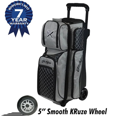 Picture of KR Strikeforce Royal Flush 3 Ball Triple Roller Silver Bowling Bag
