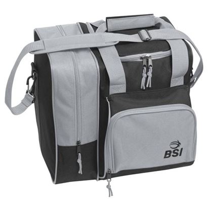Picture of BSI Deluxe 1 Ball Single Tote Black Charcoal Bowling Bag