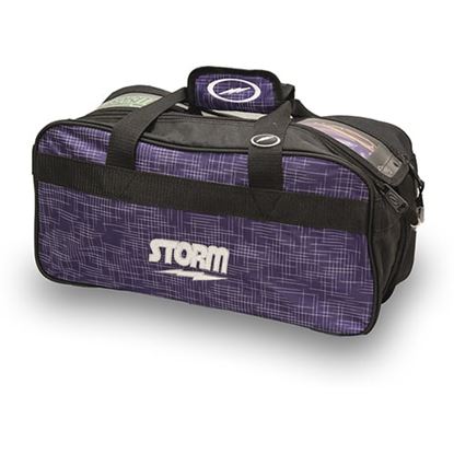 Picture of Storm 2 Ball Double Tote Abstract Purple Black Bowling Bag