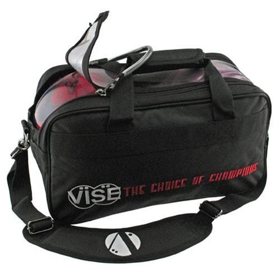 Picture of VISE 2 Ball Clear Top Tote Black Bowling Bag