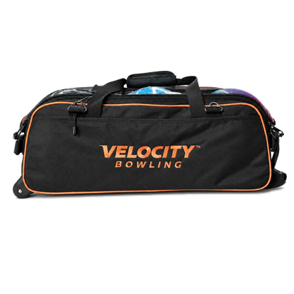 Picture of Velocity 3 Ball Triple Tote Black Orange Bowling Bag