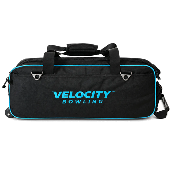 Picture of Velocity 3 Ball Triple Tote Black Teal Bowling Bag