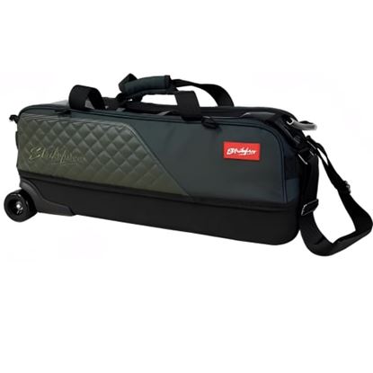 Picture of KR 3 Ball Diamond Hunter Green Slim Triple Roller Bowling Bag