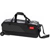 Picture of KR 3 Ball Diamond Black Slim Triple Roller Bowling Bag