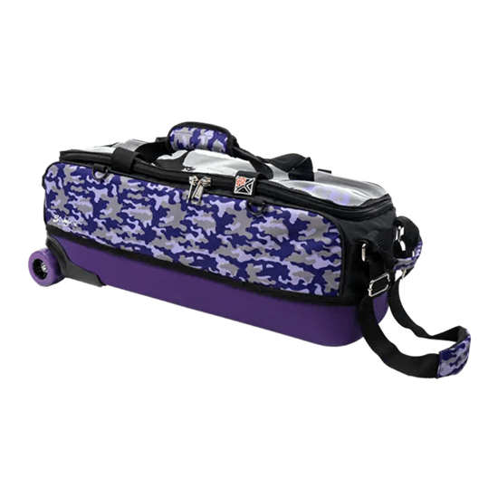 Picture of KR Dye Sub 3 Ball Slim Triple Roller Purple Camo Bowling Bag