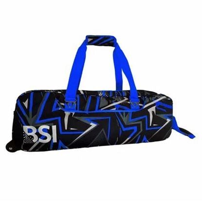 Picture of BSI 3 Ball Triple Roller Tote Blue Black Bowling Bag
