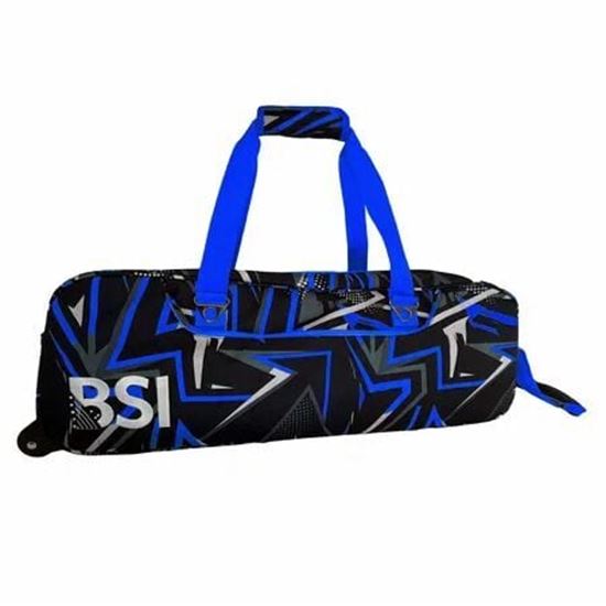 Picture of BSI 3 Ball Triple Roller Tote Blue Black Bowling Bag