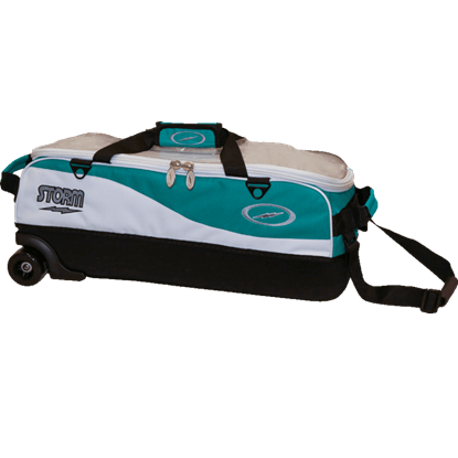 Picture of Storm 3 Ball Travel Tote Pro White Teal Bowling Bag