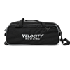 Picture of Velocity 3 Ball Triple Tote With Shoe Pouch Black Silver Bowling Bag